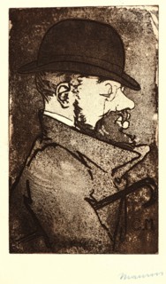 Charles Maurin (French, 1856 - 1914). Portrait of Henri Toulouse-Lautrec, 1893. Aquatint.