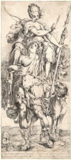 Jacques Bellange (French, 1594 - 1638). Diana and the Hunter, ca. 1615-1620. Etching and engraving