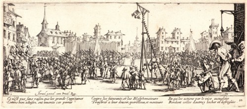 Jacques Callot (French, 1592 - 1635). Tortureâ€îThe Strappado (L'estrapade), 1633. From The Large