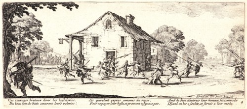Jacques Callot (French, 1592 - 1635). A Marauding Expedition (La Maurade), 1633. From The Large