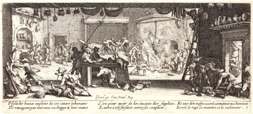 Jacques Callot (French, 1592 - 1635). Pillage of a Farm (le Pillage d'une Ferme), 1633. From The