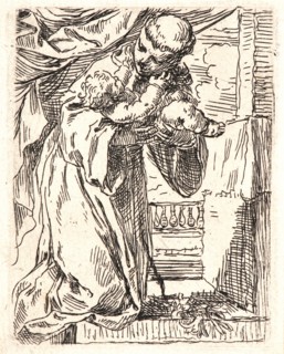 Simone Cantarini (Italian, 1612 - 1648). St. Anthony of Padua, 17th century. Etching on laid paper.