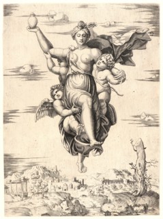 School of Marcantonio Raimondi after Raphael (Italian, 1483 - 1520). Psyche Carried to Mount