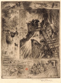 Félix Hilaire Buhot (French, 1847 - 1898). The Crossing (La Traversée), 19th century. Etching.