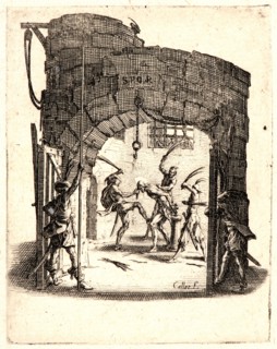 Jacques Callot (French, 1592 - 1635). Chist Is Beaten with Rods (Jésus est battu de verges), 1624.