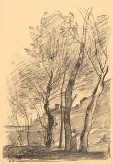 Jean-Baptiste-Camille Corot (French, 1796 - 1875). Reading beneath the Trees (La lecture sous les