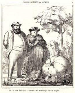 Honoré Daumier (French, 1808 - 1879). Le roi des Potirons recevant les Hommages de ses Sujets, 1865