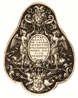 Etienne Delaune (aka Ãâtienne Delaune) (French, ca. 1519 - 1583). Three Ornaments, Plate 1, 1573.