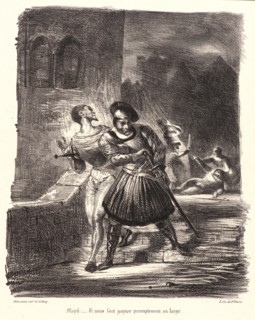 EugÃ¨ne Delacroix (French, 1798 - 1863). Mephistopheles and Faust Fleeing after the Duel
