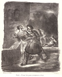 EugÃ¨ne Delacroix (French, 1798 - 1863). Mephistopheles and Faust Fleeing after the Duel [with the