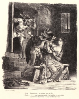 EugÃ¨ne Delacroix (French, 1798 - 1863). Faust in Margueriteâ€ôs Prison (Faust dans la prison de