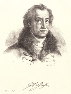 EugÃ¨ne Delacroix (French, 1798 - 1863). Portrait of Goethe, 1828. From Faust. Lithograph. Third of