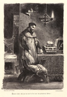 EugÃ¨ne Delacroix (French, 1798 - 1863). Faust in His Study (Faust dans son cabinet), 1828. From
