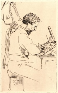 Félix Bracquemond (French, 1833 - 1914). Portrait of Charles Keene, 19th century. Etching. First