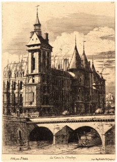 Charles Meryon (French, 1821 - 1868). The Clock Tower (La Tour de L'Horloge), 1852. Etching. Sixth