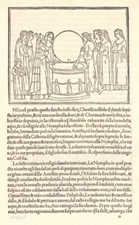 Anonymous. The Torch of Polia Extinguished in the Altar (leaf from Hypnerotomachia Poliphili), 1499