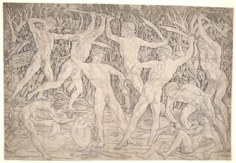Antonio del Pollaiolo (aka Antonio del Pollaiuolo, Italian, 1431/1432 - 1498). The Battle of the