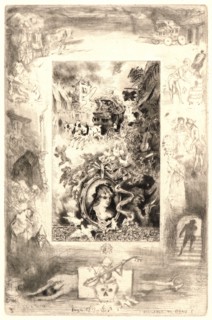 Félix Hilaire Buhot (French, 1847 - 1898). Illustrations for Daudet's Lettres de Mon Moulin, Plate