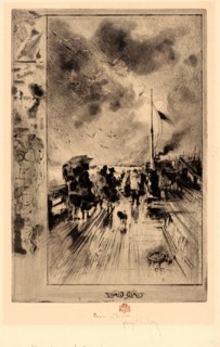 Félix Hilaire Buhot (French, 1847 - 1898). A Jetty in England (Un Jetée en Angleterre), 19th