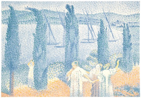Henri Edmond Cross (French, 1856 - 1910). La Promenade (au bord du lac), 1897. From L'Album