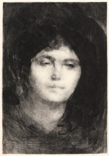 EugÃ¨ne CarriÃ¨re (French, 1849 - 1906). Mme. EugÃ¨ne CarriÃ¨re, 1893. Lithograph on loose China
