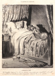 Honoré Daumier (French, 1808 - 1879). 9 Heures du Soir, 1839. Lithograph on newsprint paper. Image: