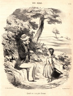 Honoré Daumier (French, 1808 - 1879). Quand on a un pÃ¨re farceur, 1848. From Les Papas. Lithograph