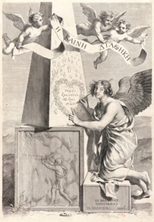 Claude Mellan (French, 1598 - 1688). Frontispiece for a New Testament Greek Bible, 1642. Engraving.