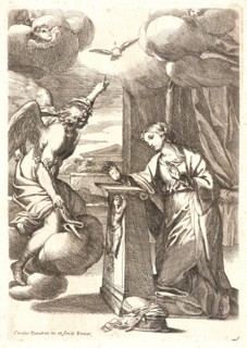 Carlo Maratti (Italian, 1625 - 1713). The Annunciation, . Etching.