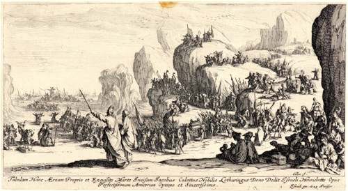 Jacques Callot (French, 1592 - 1635). The Passage of the Red Sea, 1629. Etching. Second of five