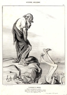 Honoré Daumier (French, 1808 - 1879). Télémaque et Mentor, 1842. From Histoire Ancienne. Lithograph