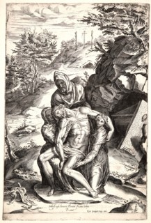 Cherubino Alberti (Italian, 1553-1615) after Michelangelo Buonarroti (Italian, 1475 - 1564). Pieta;
