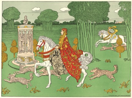 Charles Doudelet (Belgian, 1861 - 1938). La ChÃ¢teleine, 1897. Color lithograph on wove paper.