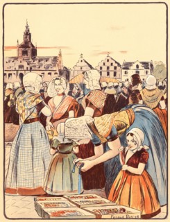 Fernand Piet (French, 1869 - 1942). Un Marché En Zélande, 1898. Color lithograph on wove paper.