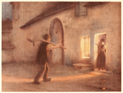 Jules Alexis Muenier (French, 1863/1869 - 1942). Le retour des champs, ca. 1898. Lithograph on wove