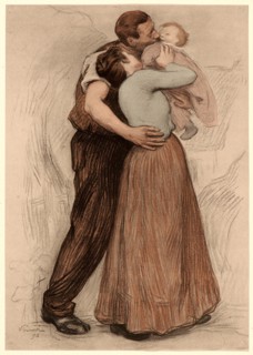 Victor Emile Prouvé (French, 1858 - 1943). The Kiss (Le Baiser), 1898. Collotype on wove paper.