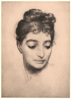 Félix Bracquemond (French, 1833 - 1914). Portrait, 1877. Collotype after a drawing on wove paper.