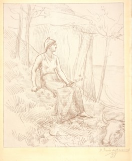 Pierre Puvis de Chavannes (French, 1824 - 1898). Normandie, 1893. From L'Estampe originale.