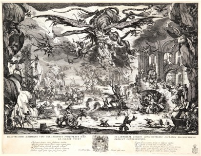 Jacques Callot (French, 1592 - 1635). The Temptation of St. Anthony, 1635. Etching. Third of five