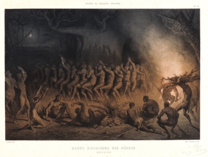 Gustave Doré (French, 1832 - 1883). Danse Religieuse de NÃ¨gres. Culte Ã  la lune, ca. 1850-1860.