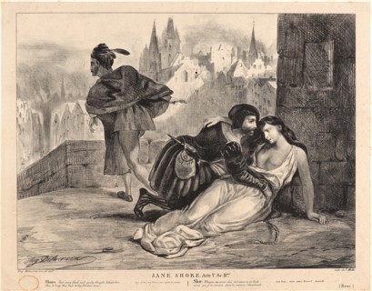 EugÃ¨ne Delacroix (French, 1798 - 1863). Jane Shore, 1828. Lithograph. Only state.