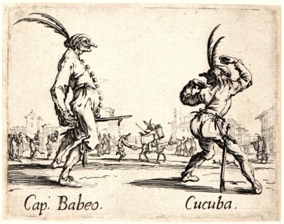 Jacques Callot (French, 1592 - 1635). Cap. Babeo and Cucuba, 1622 and later. From Balli di