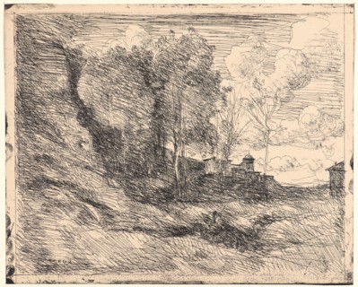 Jean-Baptiste-Camille Corot (French, 1796 - 1875). Souvenir d'Ostie, 1855. From Quarante