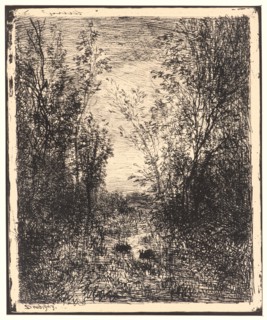 Charles FranÃ§ois Daubigny (French, 1817 - 1878). Le Ruisseau dans la ClairiÃ¨re, 1862. From