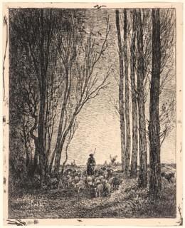 Charles FranÃ§ois Daubigny (French, 1817 - 1878). La Rentrée du Troupeau, 1862. From Quarante