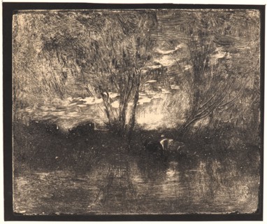 Charles FranÃ§ois Daubigny (French, 1817 - 1878). Vaches a Labreuvoir, 1862. From Quarante