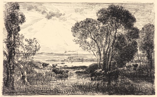 Charles FranÃ§ois Daubigny (French, 1817 - 1878). La Machine Hydraulique, 1862. From Quarante