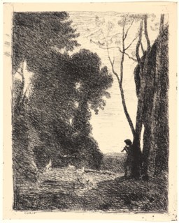 Jean-Baptiste-Camille Corot (French, 1796 - 1875). The Little Shepherd (Le Petit Berger), ca. 1855.