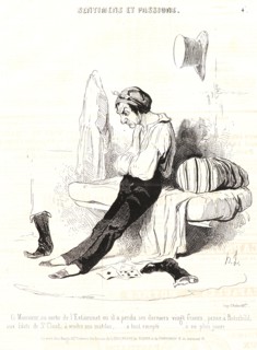 Honoré Daumier (French, 1808 - 1879). Ce Monsieur, au sortir de l'Estaminet..., 1841. From