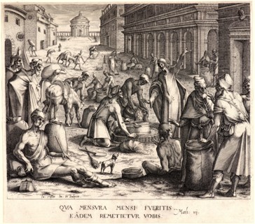 Jacques Callot (French, 1592 - 1635). The Grain Weighers (Les Mésureures de Grain), ca. 1608-1611.